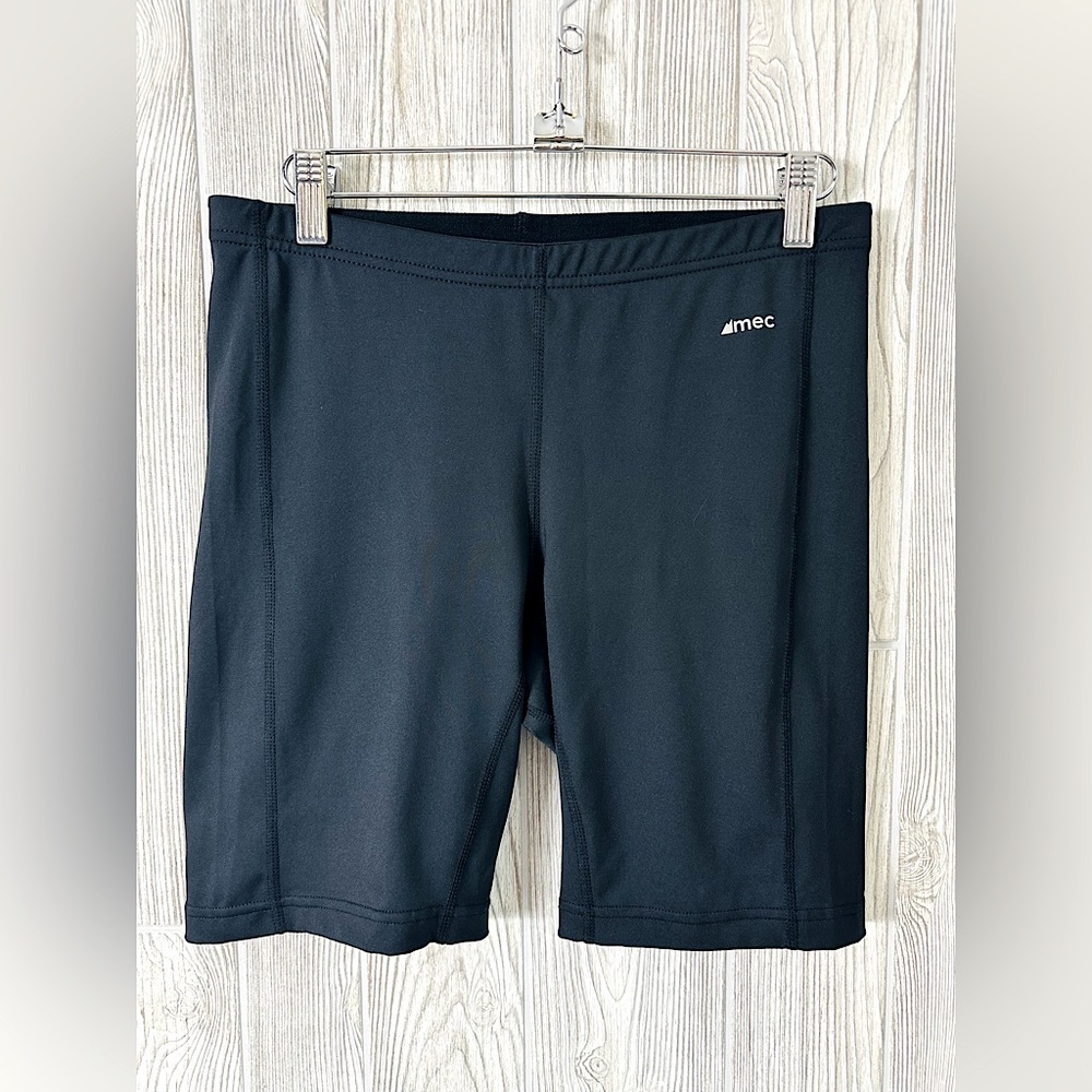 MEC Mens Cycling Spandex Shorts Black Size Medium Bike Run Hiking Athletic Wear